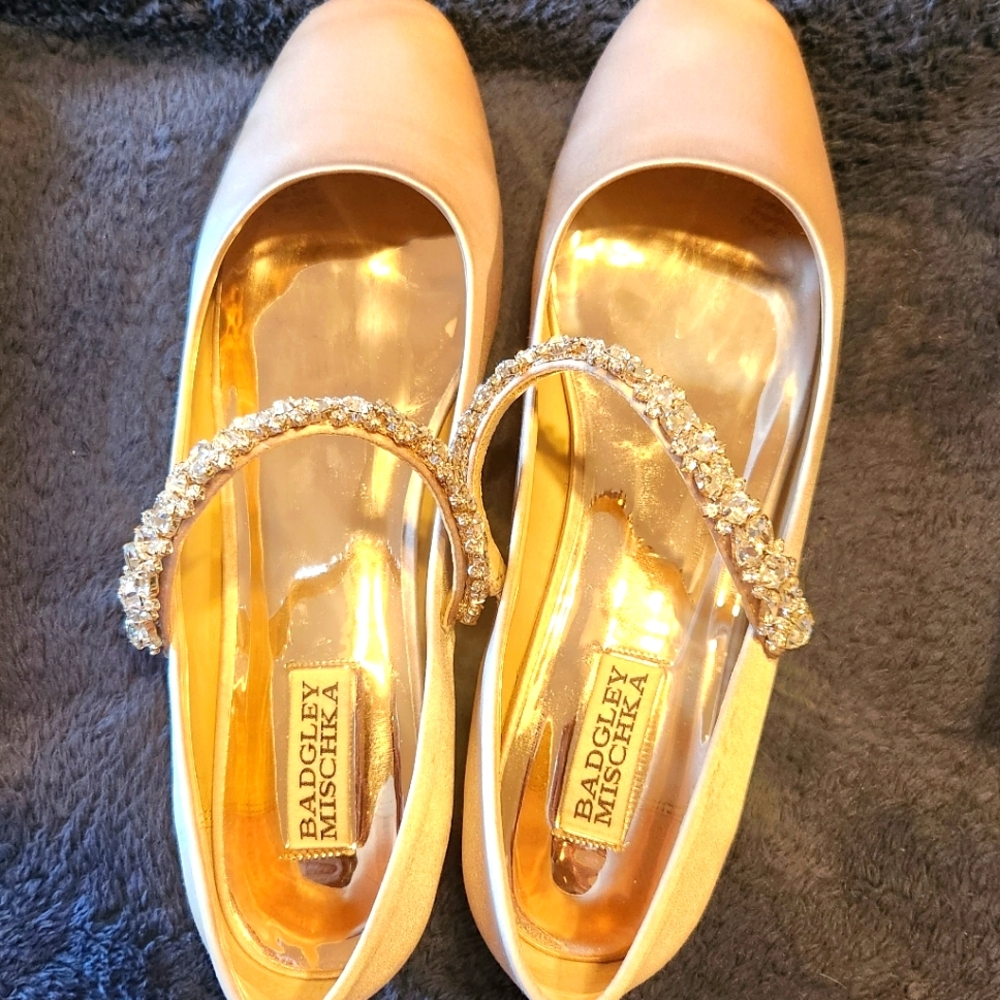 Cream ballet flats